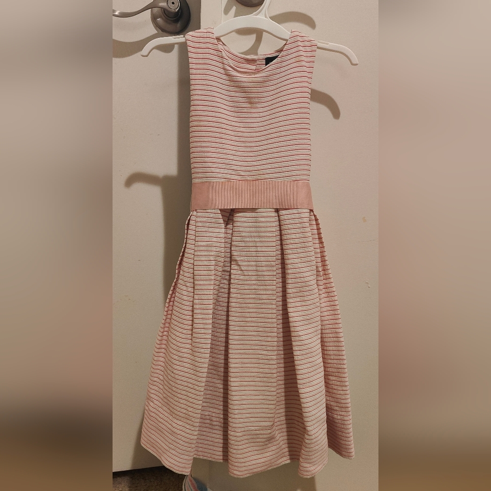 Vintage Ralph Lauren Pink and Cream Striped Cotton Dress